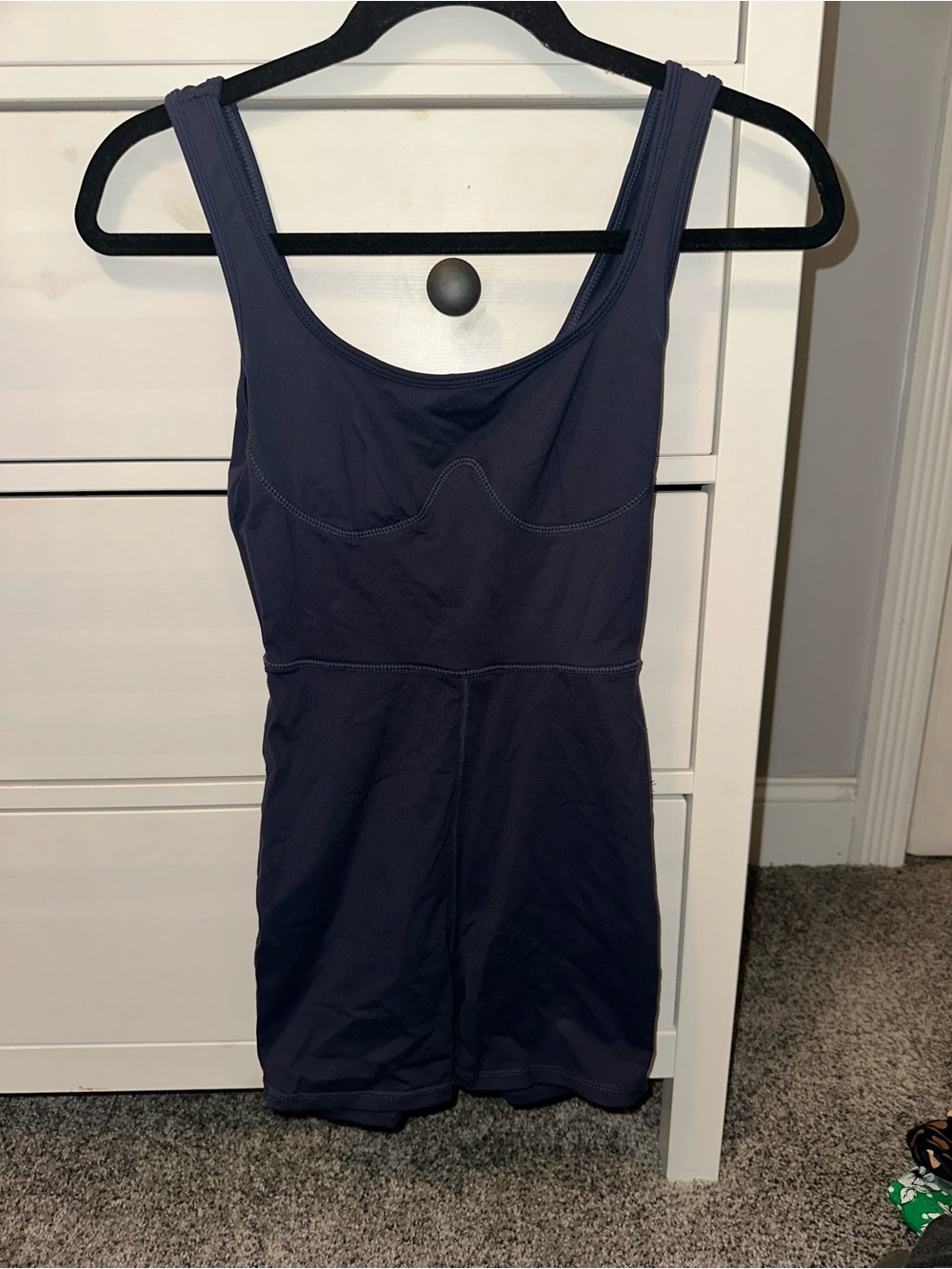 Women’s Navy Sculpting Tank Romper